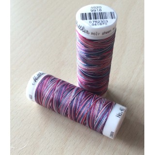 Fil multi couleur  dominante rouge bleu   9918 