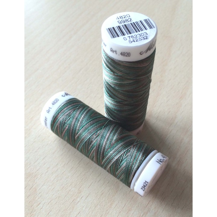 Fil multi couleur  dominante vert 9982 