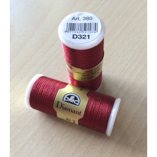 Fil à broder Diamant de DMC couleur rouge 321
