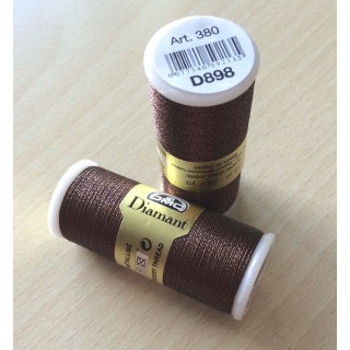 Fil à broder Diamant de DMC couleur marron bronze 898