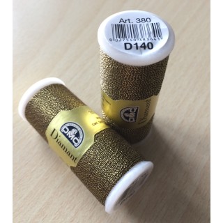 Fil à broder Diamant de DMC couleur or marron 140