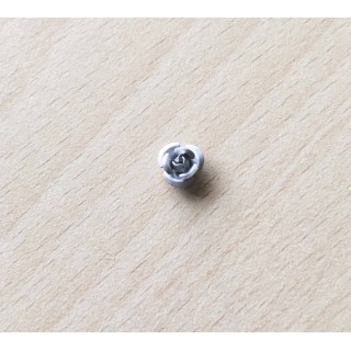 Rose en métal argent 12 mm
