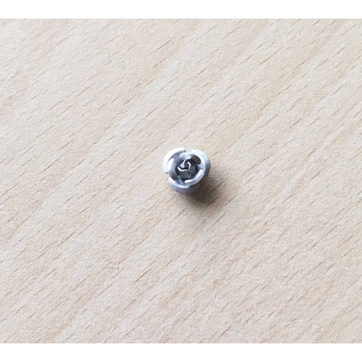 Rose en métal argent 12 mm