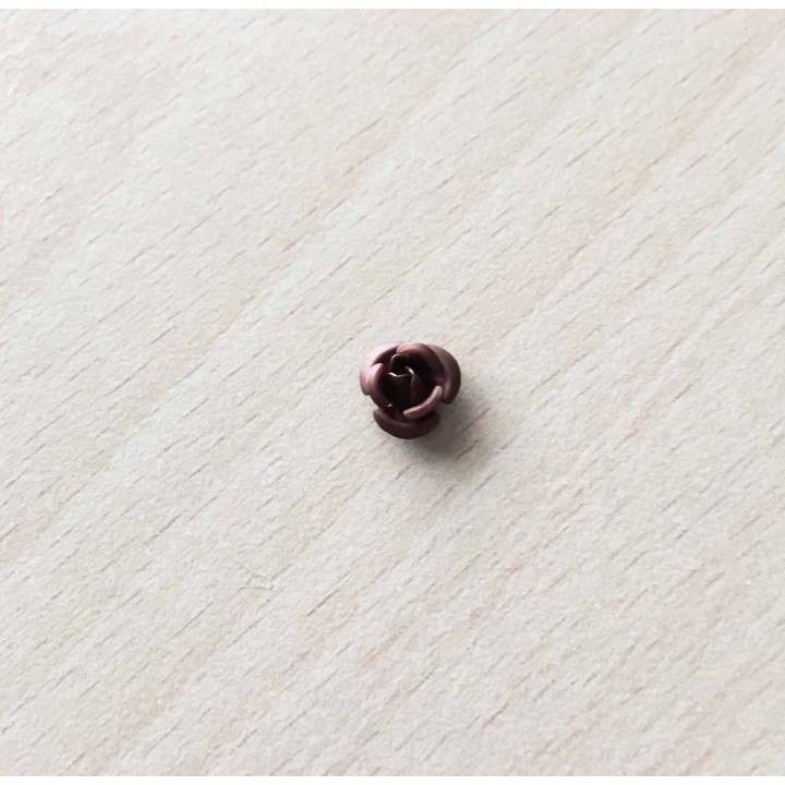 Rose en métal argent 12 mm