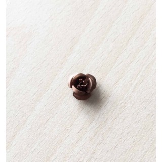 Rose en métal argent 12 mm