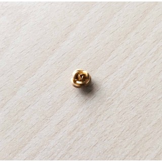 Rose en métal argent 12 mm
