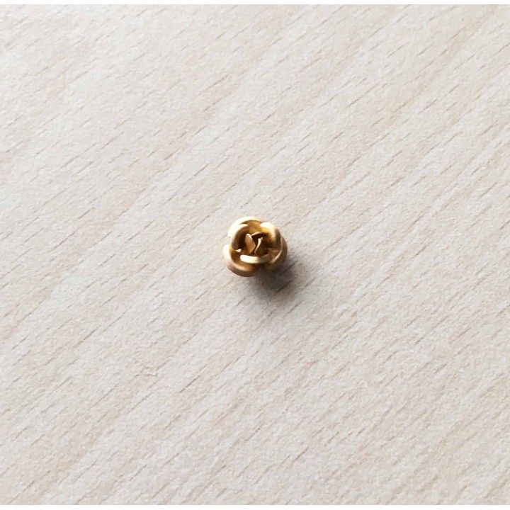 Rose en métal argent 12 mm