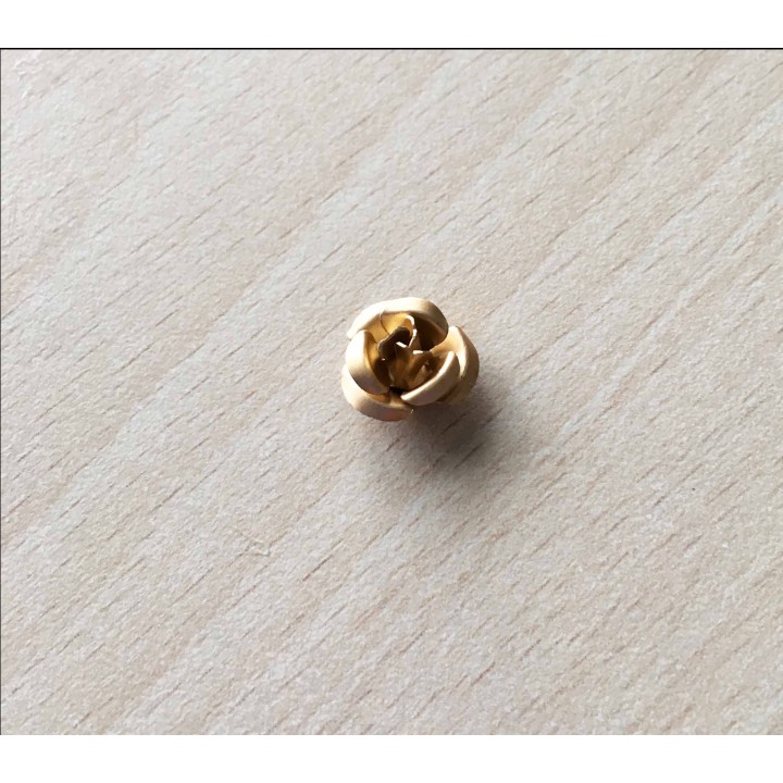 Rose en métal argent 12 mm