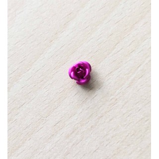 Rose en métal argent 12 mm