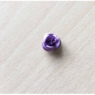 Rose en métal argent 12 mm
