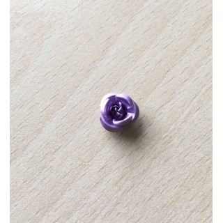 Rose en métal argent 12 mm