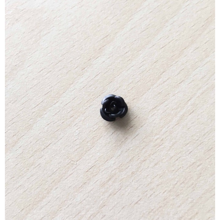 Rose en métal argent 12 mm