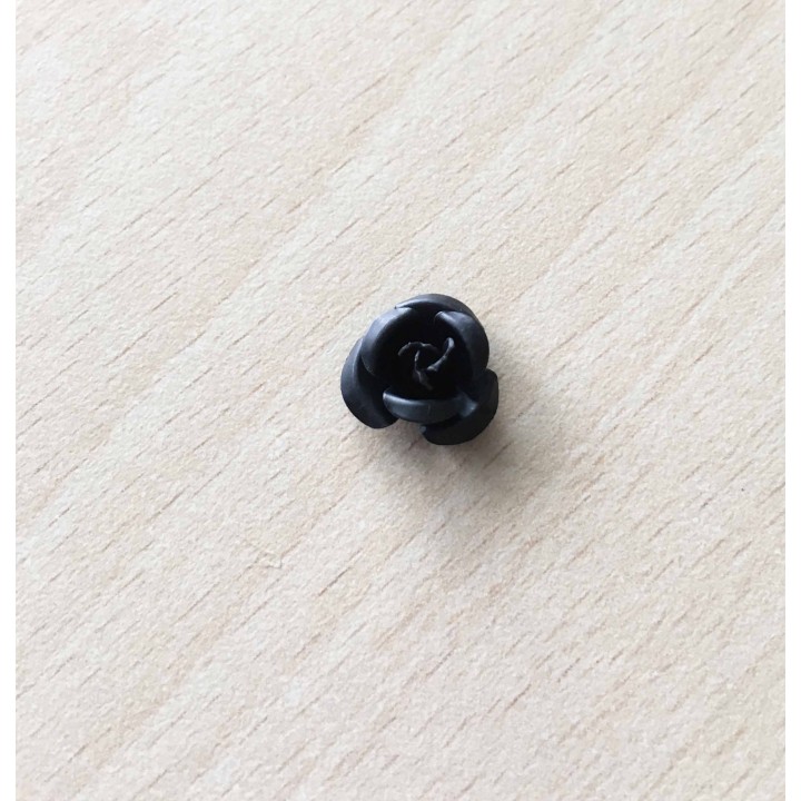Rose en métal argent 12 mm