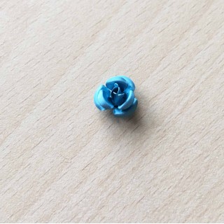 Rose en métal argent 12 mm