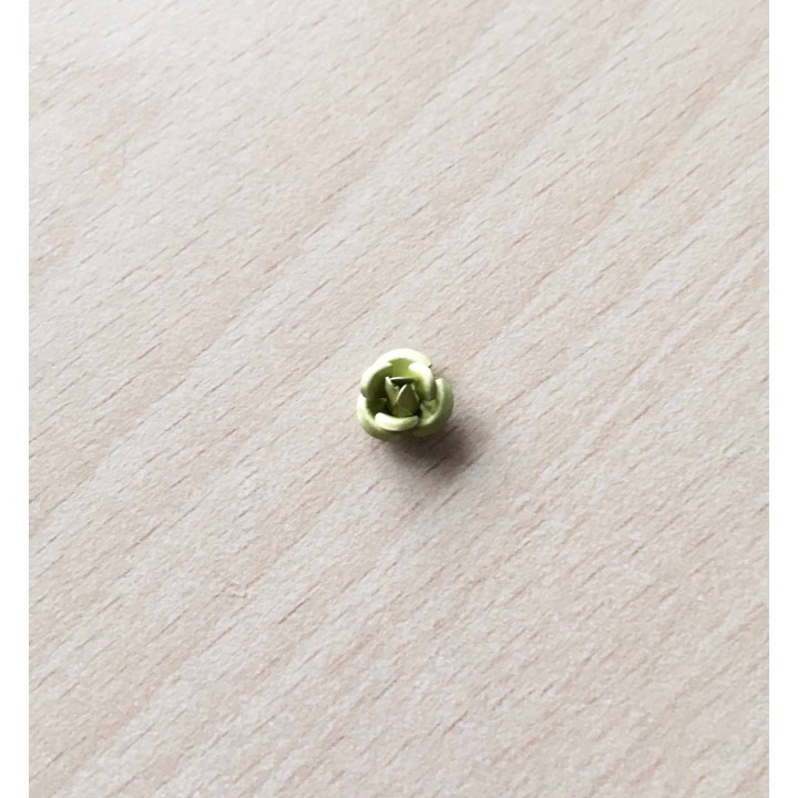Rose en métal argent 12 mm