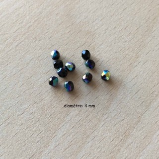 Sachet de perles à facettes irisées 