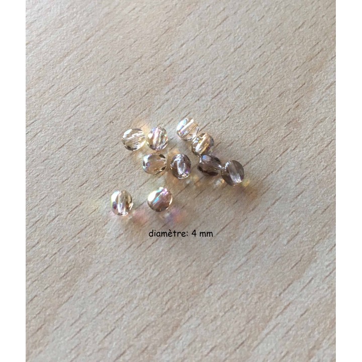Sachet de perles à facettes irisées 