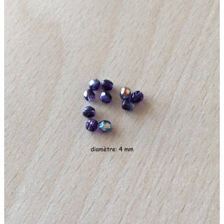 Sachet de perles à facettes irisées 