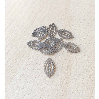 jolie paillette ovale filigrane argent 