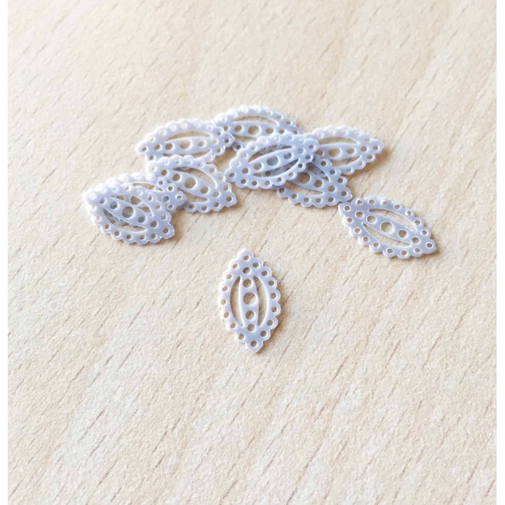 jolie paillette ovale filigrane argent 