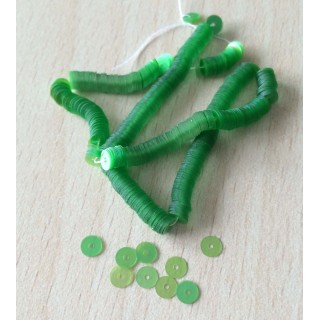 paillettes vert moyen lustré   4 mm
