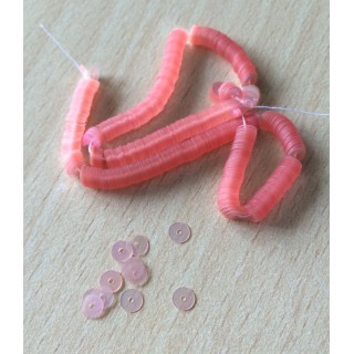 paillettes rose pâle lustré  4 mm