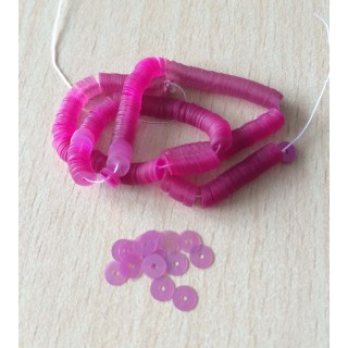 paillettes rose moyen lustré  4 mm