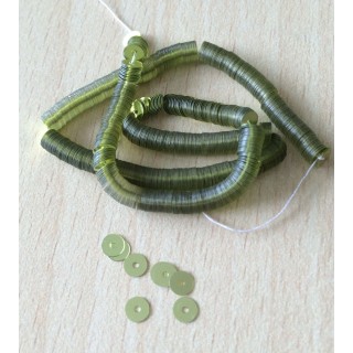 paillettes vert mousse métallique 4 mm