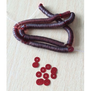 paillettes rouge métallique  4 mm