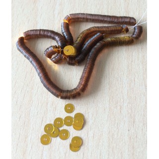 paillettes  jaune or   4 mm