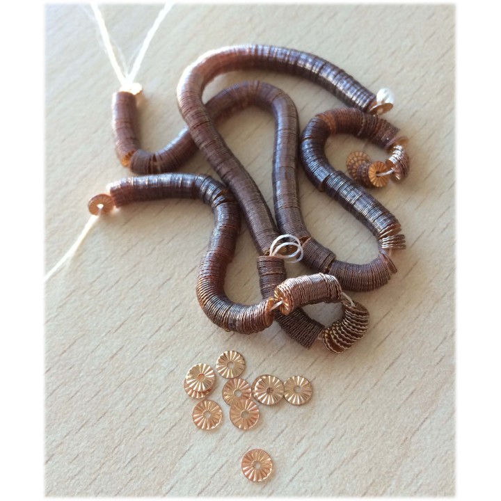 paillettes or  rayures "soleil" 4 mm 