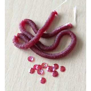 cuvettes rouge cerise  irisée 4 mm