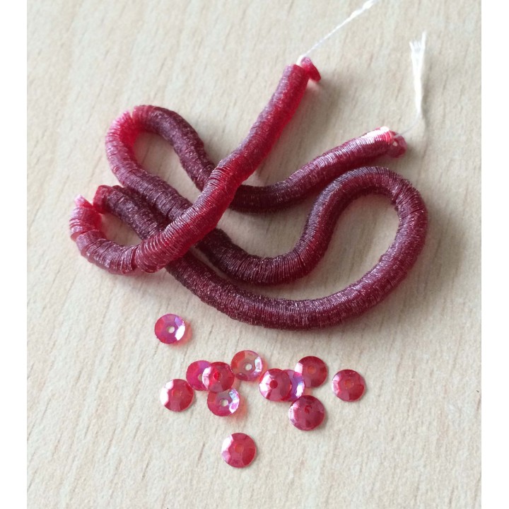 paillettes opaline métal or rosé 5 mm 