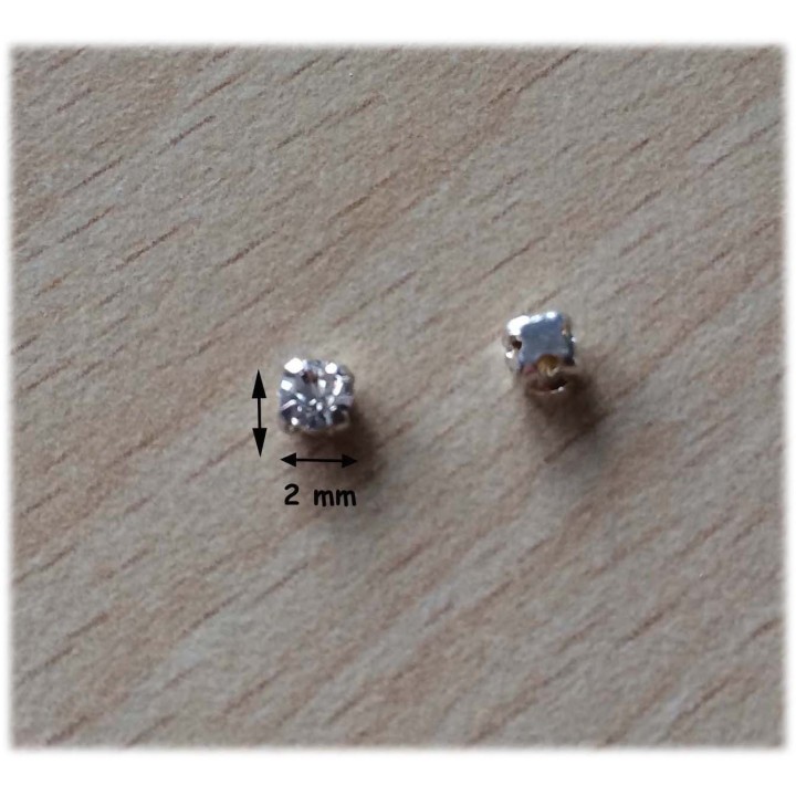 Strass Swarovski cabochon "Chatons"  2 mm crystal 