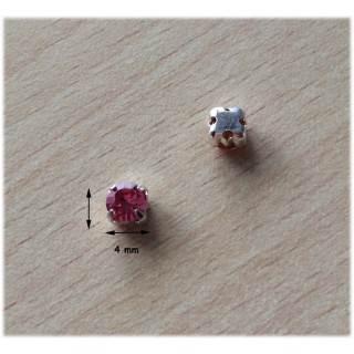 Strass Swarovski cabochon "Chatons"  4 mm light rose 