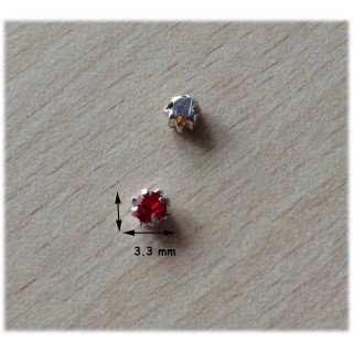 Strass Swarovski cabochon "Chatons"  3.3 mm light siam 