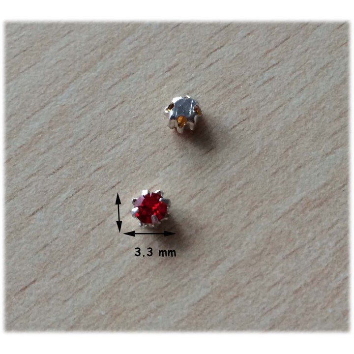 Strass Swarovski cabochon "Chatons"  3.3 mm light siam 