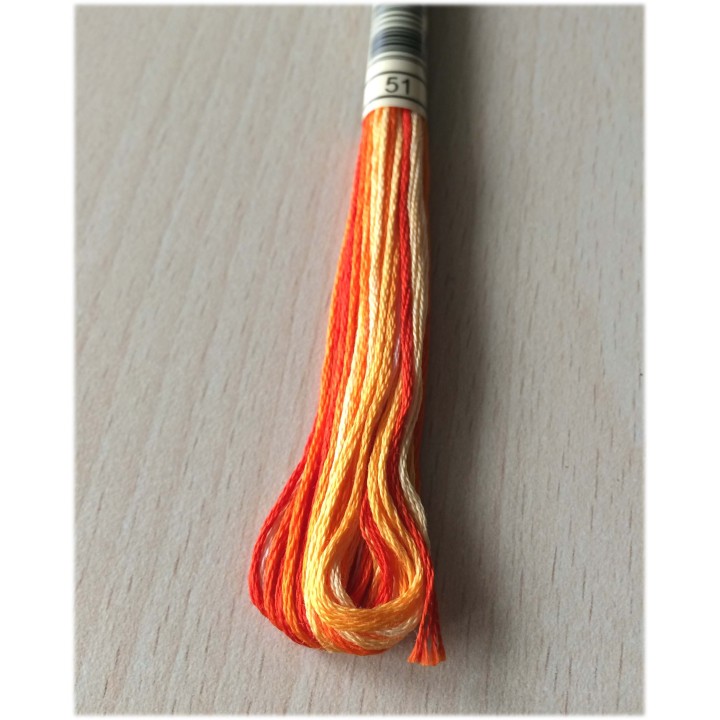 51 orange brûlé diapré