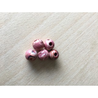 sachet de perles en plexiglass 10 mm couleur Roseline