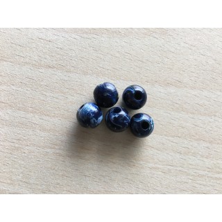 sachet de perles en plexiglass 10 mm couleur marine