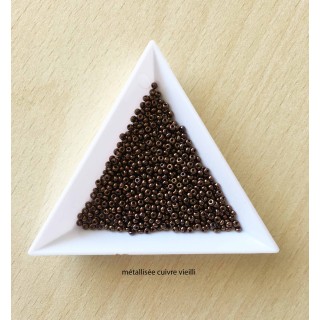 sachet de perles de rocaille couleur cuivre vieilli