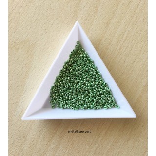sachet de perles de rocaille couleur vert