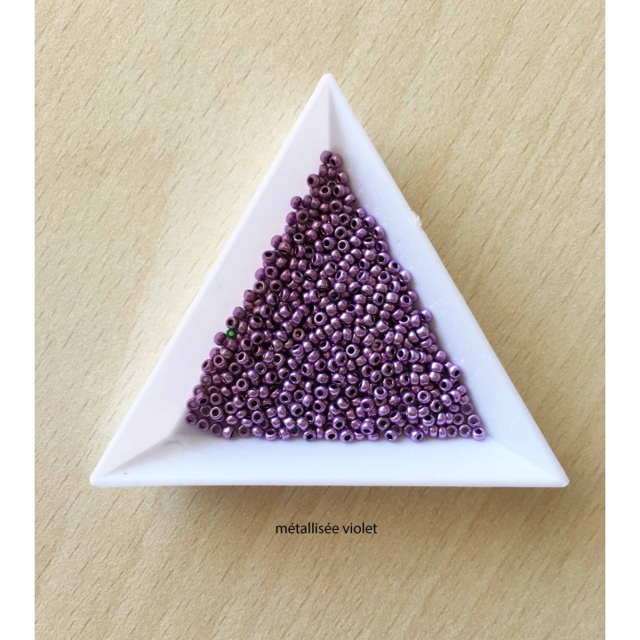 sachet de perles de rocaille couleur argent