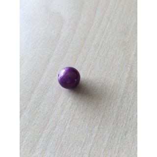perle artisanale en verre  forme "amande" couleur: ambre 