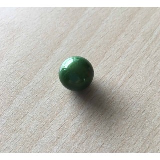 perle artisanale en verre  forme "amande" couleur: ambre 
