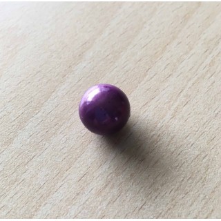 perle artisanale en verre  forme "amande" couleur: ambre 