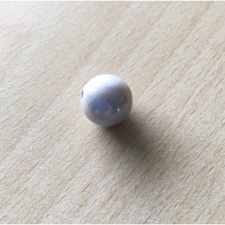 perle artisanale en verre  forme "amande" couleur: ambre 