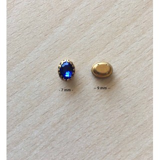 Strass Swarovski cabochon "Chatons"  "rectangle" fuchsia 