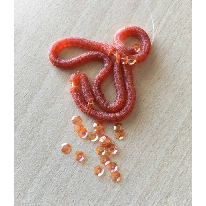 paillettes opaline métal or rosé 5 mm 