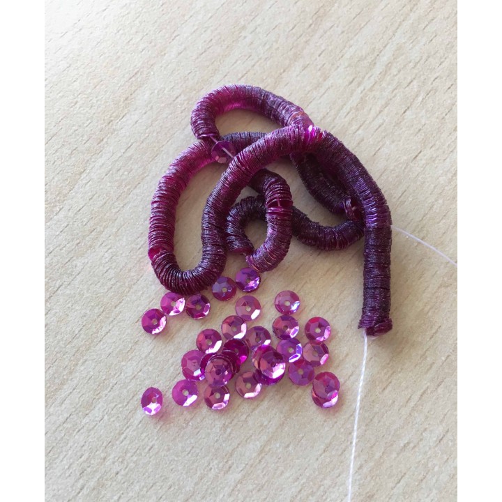 paillettes opaline métal or rosé 5 mm 
